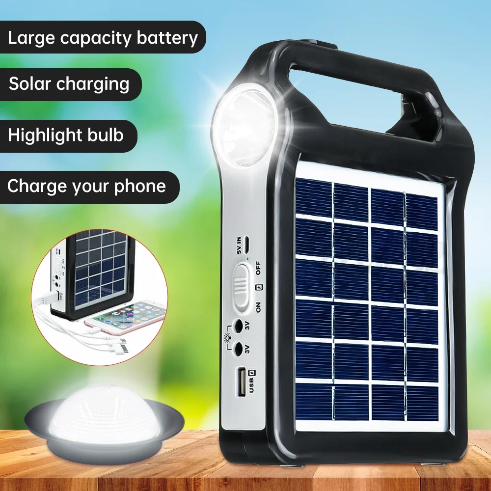 ABLINK Portable Solar Generator System with Solar Panel Battery and Lighting Bulb - Image 6