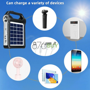 ABLINK Portable Solar Generator System with Solar Panel Battery and Lighting Bulb