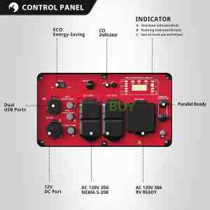 PowerSmart 4800-Watt Portable Inverter Generator with Wheels Handle Kit