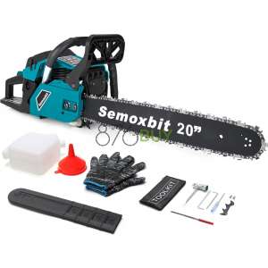 Semoxbit 58CC Gas Chainsaw 20 Inch Chain Saw with 2-Cycle Engine