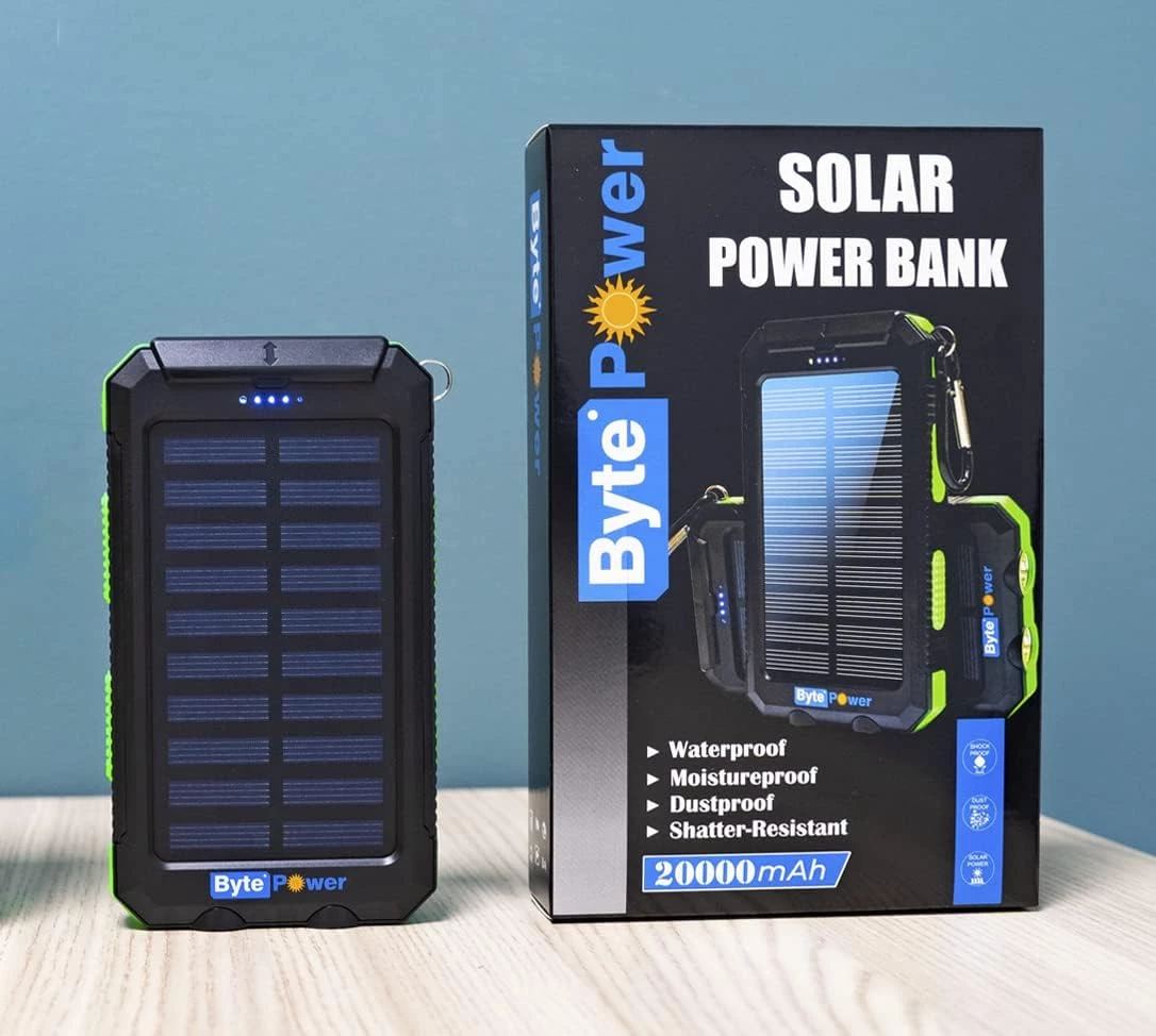 BytePower 20000mAh Solar Charger Power Bank - Image 8