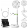 Solar Battery-operated Portable Standing Fan with Solar Panel