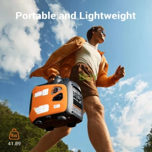 Efurden 2500-Watt Portable Inverter Generator Gas Powered, EPA Compliant, Parallel Capability, CO Shutdown, Low Noise