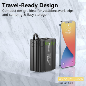 PiSFAU 150W Power Inverter 12V DC to 110V AC Car Plug Adapter Outlet Converter