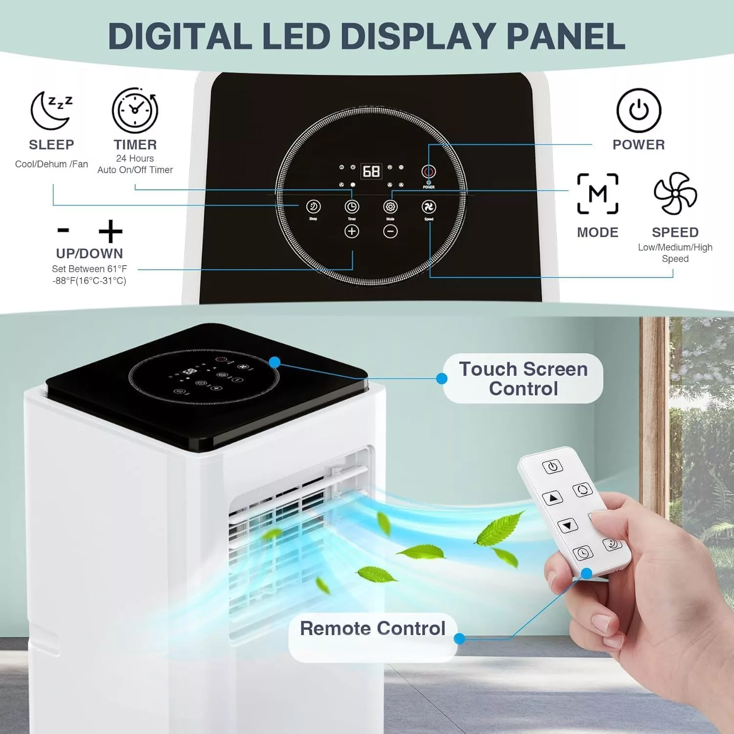 KOKEBREN 10,000 BTU Portable Air Conditioner - Image 4