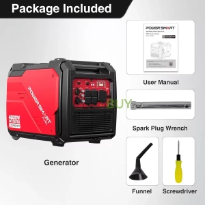 PowerSmart 4800-Watt Portable Inverter Generator with Wheels Handle Kit