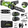 BOLTRISE 12 Inch Cordless Brushless Electric Chainsaw, 2 × 4.0Ah Batteries
