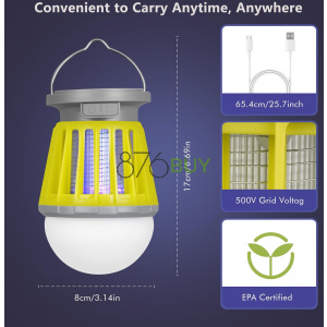 BANPESTT Solar Bug Zapper Portable Mosquito Zapper, 2-in-1 Cordless & Rechargeable
