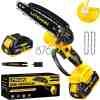 LITEKON Cordless Mini Chainsaw Kit with 2000mAh Battery & Quick Charger & 2 Chains