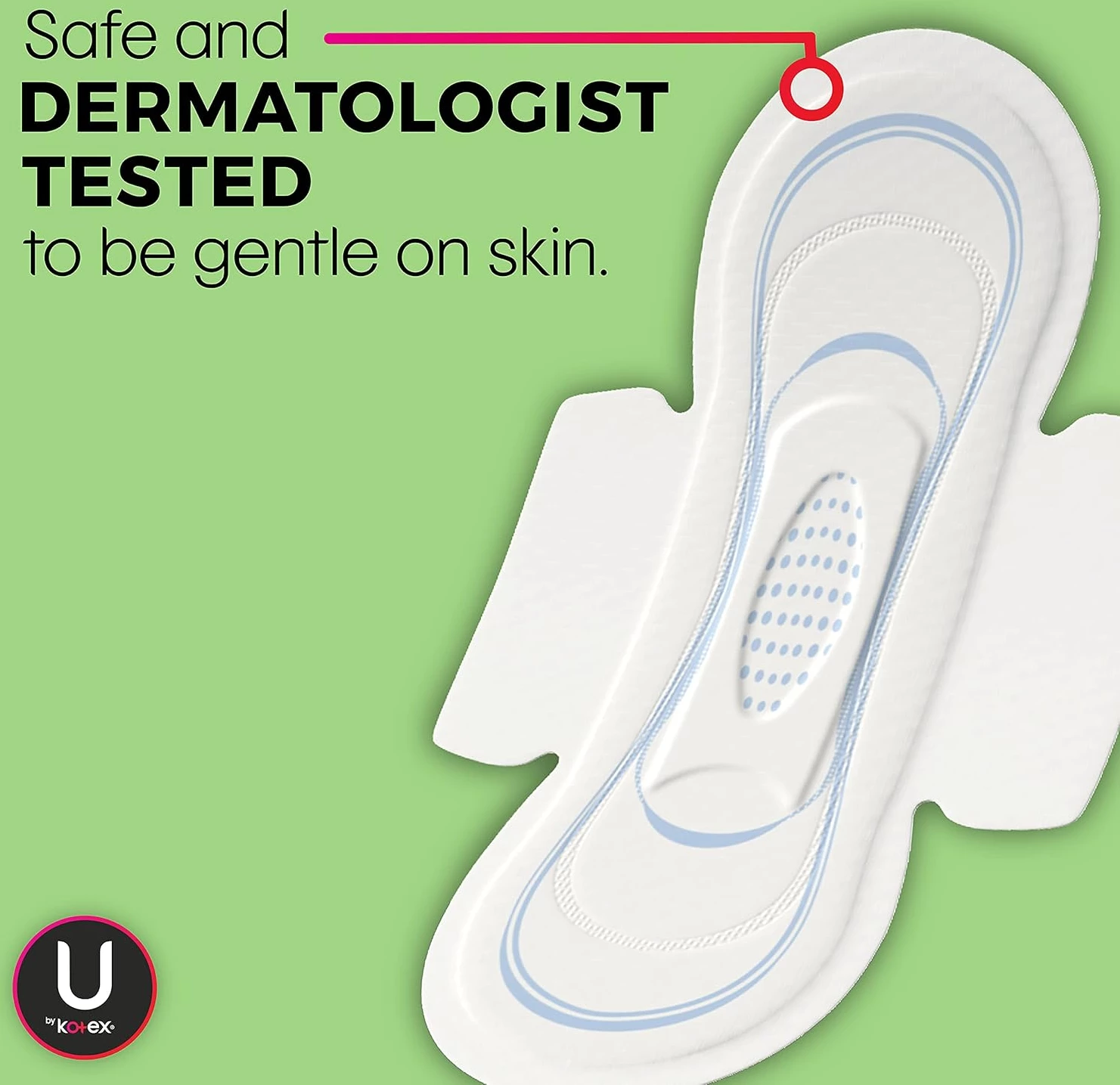 U by Kotex Security Ultra Thin Feminine Pads with Wings, Regular Absorbency, Unscented, 36 Count - Image 4