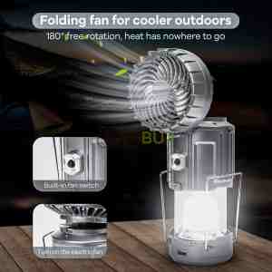 SZJIEIFR Solar Camping Lanterns with Fan