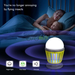 BANPESTT Solar Bug Zapper Portable Mosquito Zapper, 2-in-1 Cordless & Rechargeable