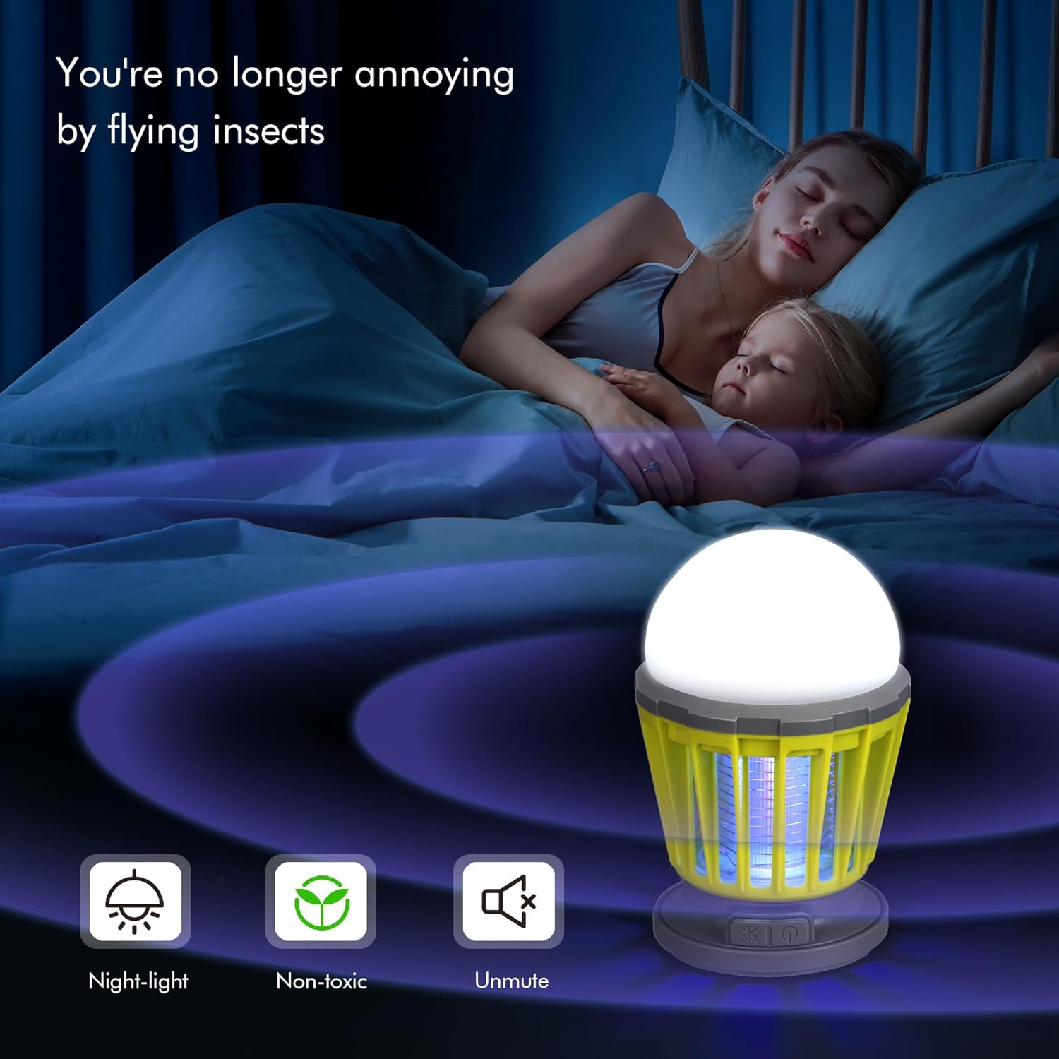 BANPESTT Solar Bug Zapper Portable Mosquito Zapper, 2-in-1 Cordless & Rechargeable - Image 5