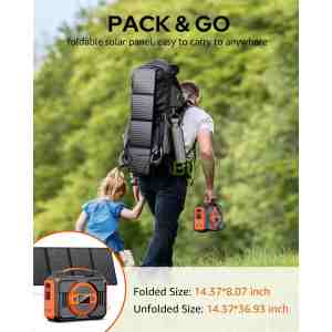 Apowking 300W Rated Portable Solar Generator Power Station with Solar Panels 40W Included