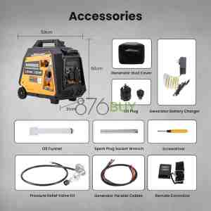 MaXpeedingrods 3500 Watt Dual Fuel Inverter Generator, Remote/Electric Start