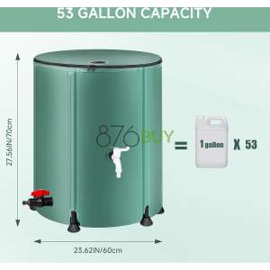 53 Gallon Portable Rainwater Collect System Water Tank to Collect Rainwater