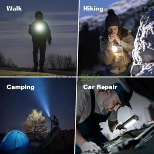 Solar LED Rechargeable Flashlight - 20000 Lumens Super Bright Tactical Flash Light, Compact & Waterproof, Long-Lasting Battery