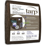 Kotap 20 x 20 Ft. All-Purpose Multi-Use Protection/Coverage 5-mil Poly Tarp, Reversible, Waterproof, Brown/Green
