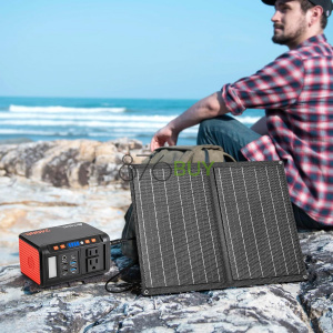 Takki 120W Peak Solar Generator Portable Power Station with 21W Panels