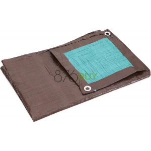 Kotap 20 x 20 Ft. All-Purpose Multi-Use Protection/Coverage 5-mil Poly Tarp, Reversible, Waterproof, Brown/Green
