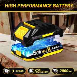 LITEKON Cordless Mini Chainsaw Kit with 2000mAh Battery & Quick Charger & 2 Chains