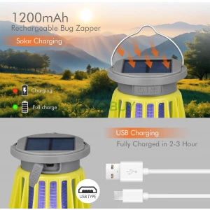BANPESTT Solar Bug Zapper Portable Mosquito Zapper, 2-in-1 Cordless & Rechargeable