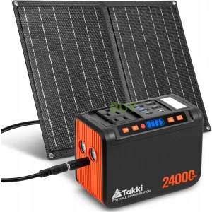 Takki 120W Peak Solar Generator Portable Power Station with 21W Panels
