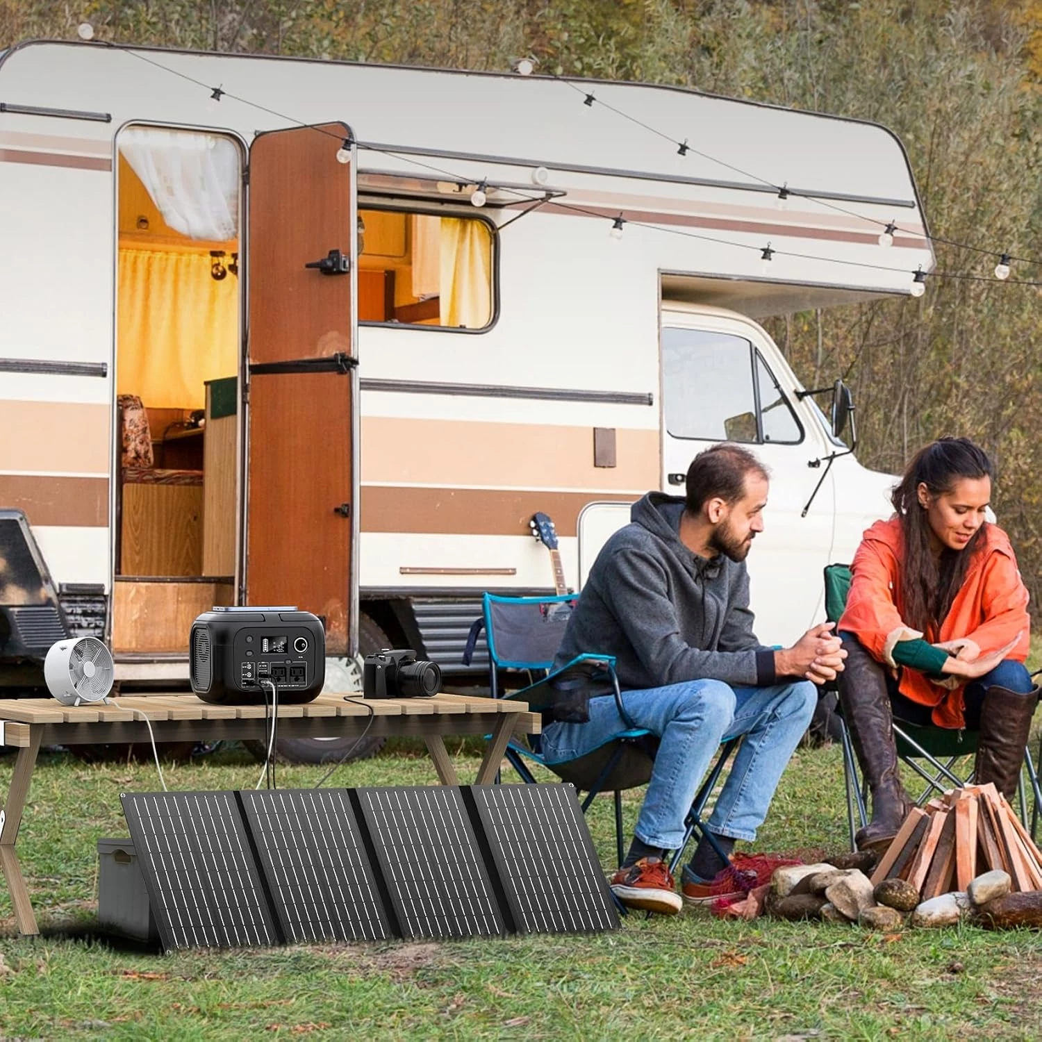 SinKeu Solar Powered Generator 300W Peak/70400mAh, 260Wh Portable Power Station with Panels - Image 12