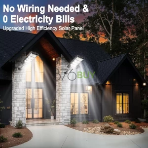 FOWSEEK 2 Pack Solar Street Lights 12000 Lumen with Motion Sensor