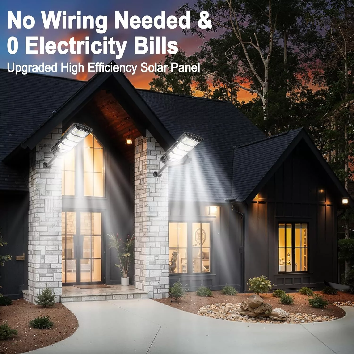 FOWSEEK 2 Pack Solar Street Lights 12000 Lumen with Motion Sensor - Image 4