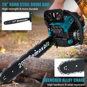 Semoxbit 58CC Gas Chainsaw 20 Inch Chain Saw with 2-Cycle Engine