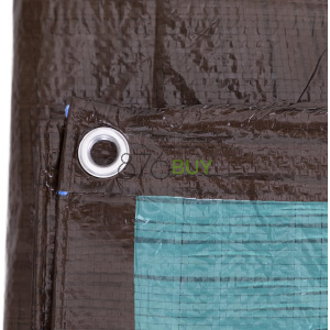 Kotap 20 x 20 Ft. All-Purpose Multi-Use Protection/Coverage 5-mil Poly Tarp, Reversible, Waterproof, Brown/Green