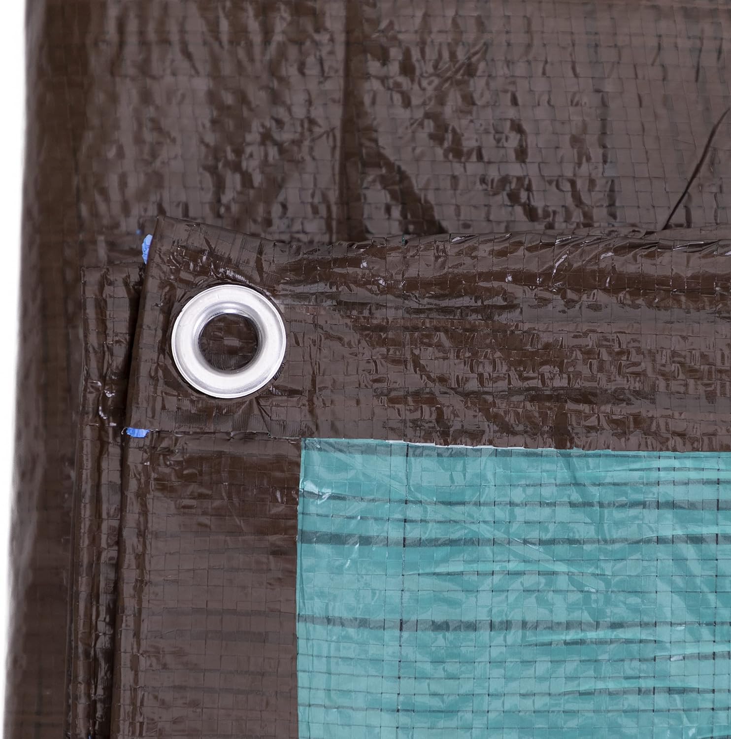 Kotap 20 x 20 Ft. All-Purpose Multi-Use Protection/Coverage 5-mil Poly Tarp, Reversible, Waterproof, Brown/Green - Image 4