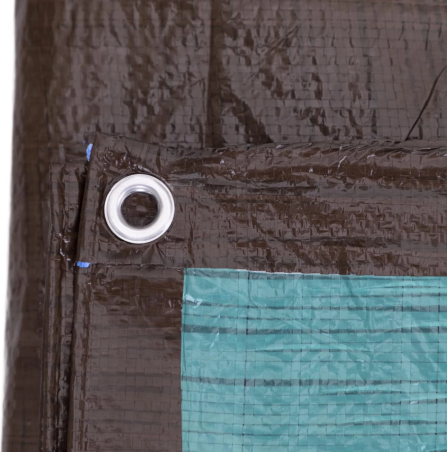Kotap 20 x 20 Ft. All-Purpose Multi-Use Protection/Coverage 5-mil Poly Tarp, Reversible, Waterproof, Brown/Green - Image 4