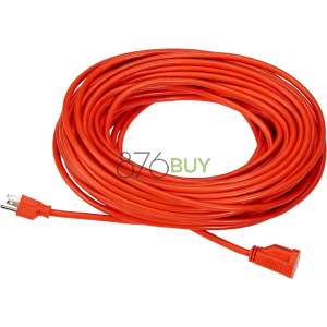 Amazon Basics 100 foot 3-Prong Vinyl Indoor/Outdoor Extension Cord - 10 Amps, 1250 Watts, 125 VAC - Orange