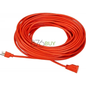 Amazon Basics 100 foot 3-Prong Vinyl Indoor/Outdoor Extension Cord - 10 Amps, 1250 Watts, 125 VAC - Orange
