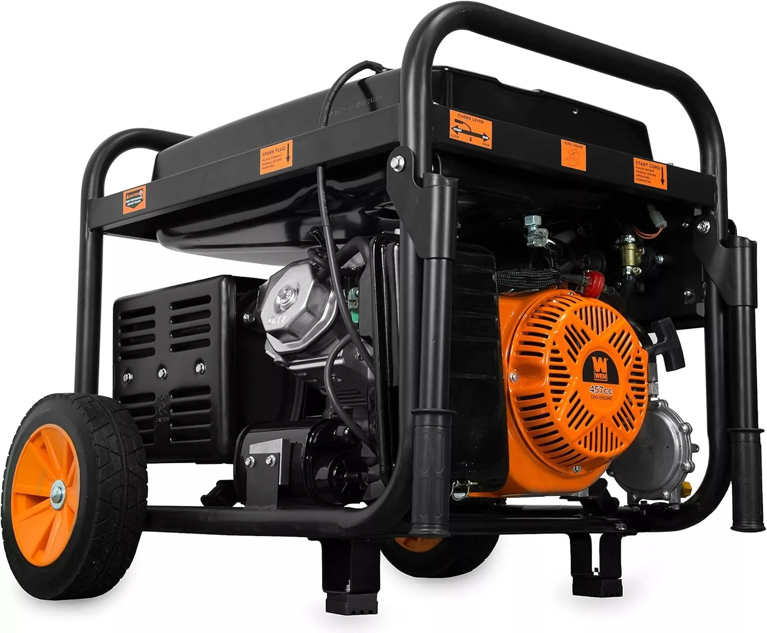 WEN 11,000-Watt 120V/240V Dual Fuel Portable Generator with Wheel Kit and Electric Start (DF1100T) - Image 5