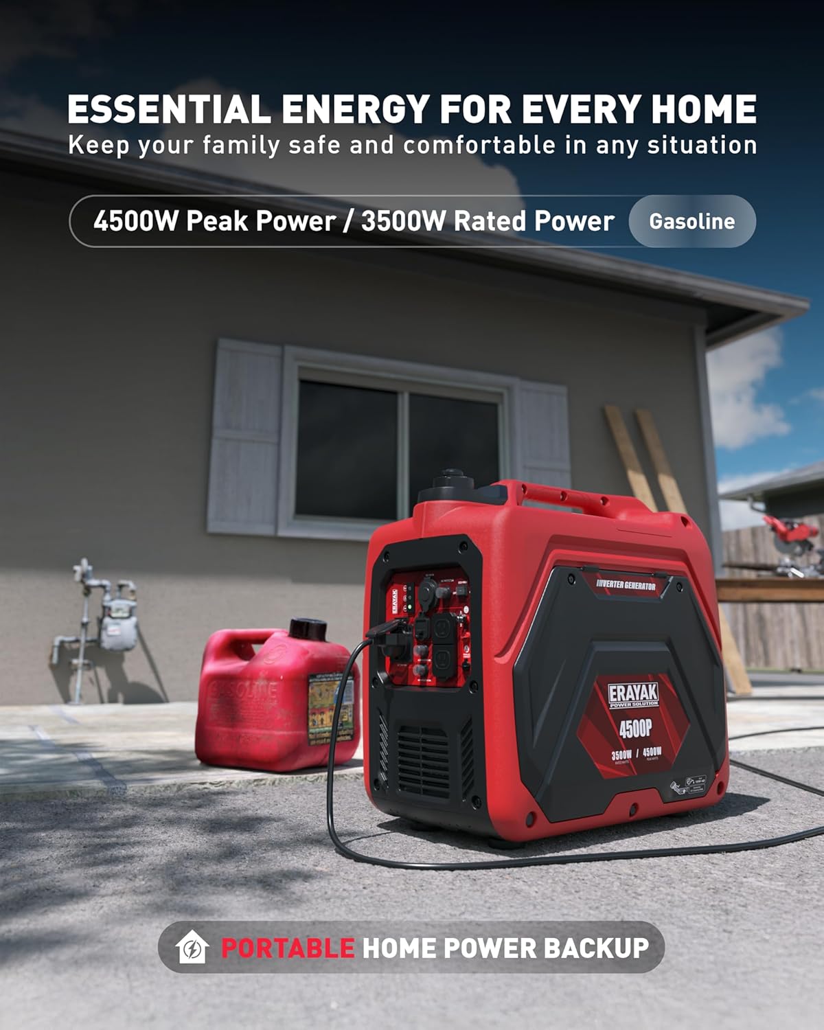 ERAYAK 4500W Super Quiet Portable Inverter Generator - Image 3