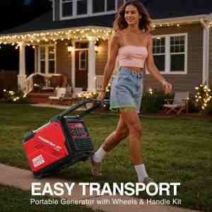 PowerSmart 4800-Watt Portable Inverter Generator with Wheels Handle Kit