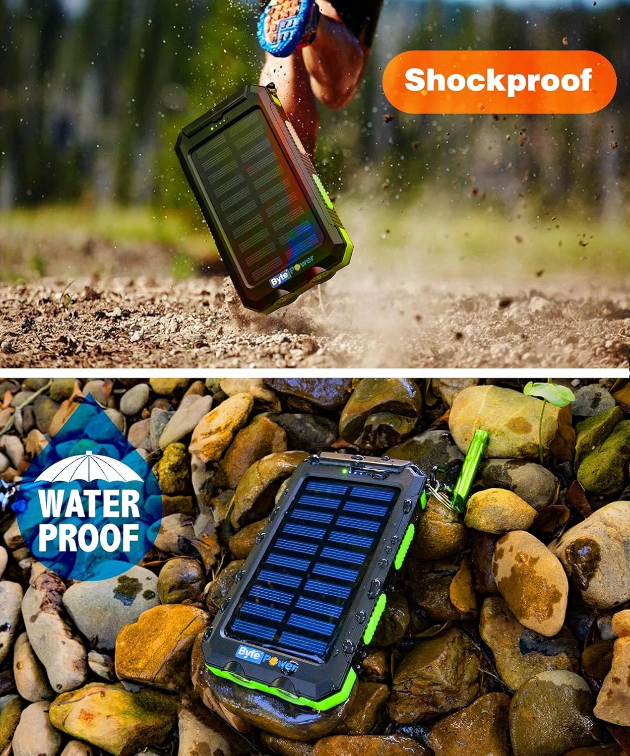 BytePower 20000mAh Solar Charger Power Bank - Image 4