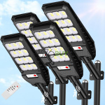 VUAA 4 Pack Solar Street Lights Outdoor