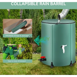 53 Gallon Portable Rainwater Collect System Water Tank to Collect Rainwater