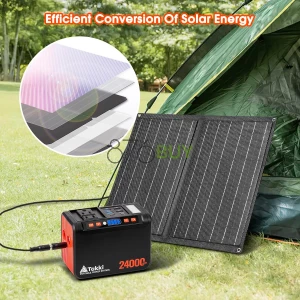 Takki 120W Peak Solar Generator Portable Power Station with 21W Panels