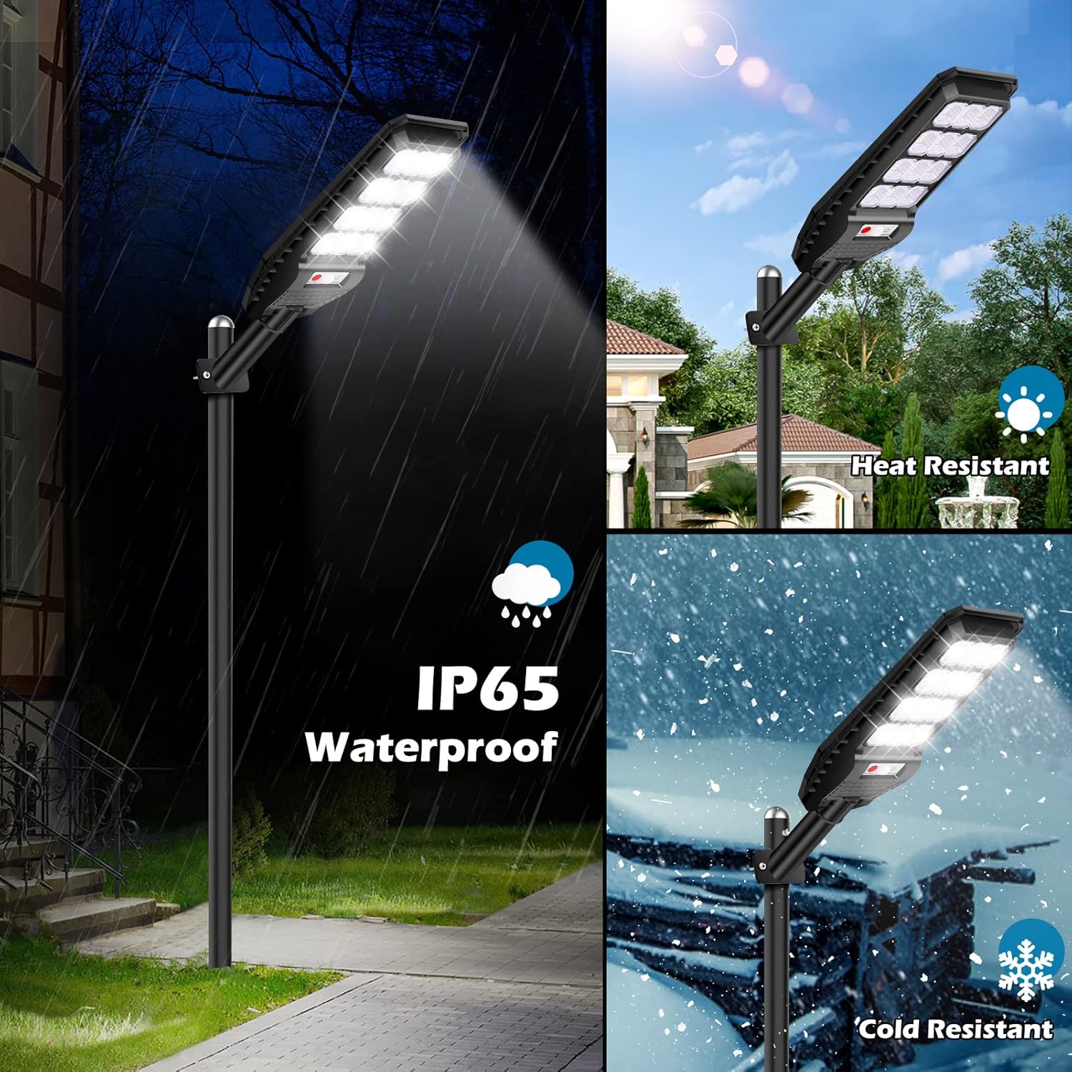 VUAA 4 Pack Solar Street Lights Outdoor - Image 5