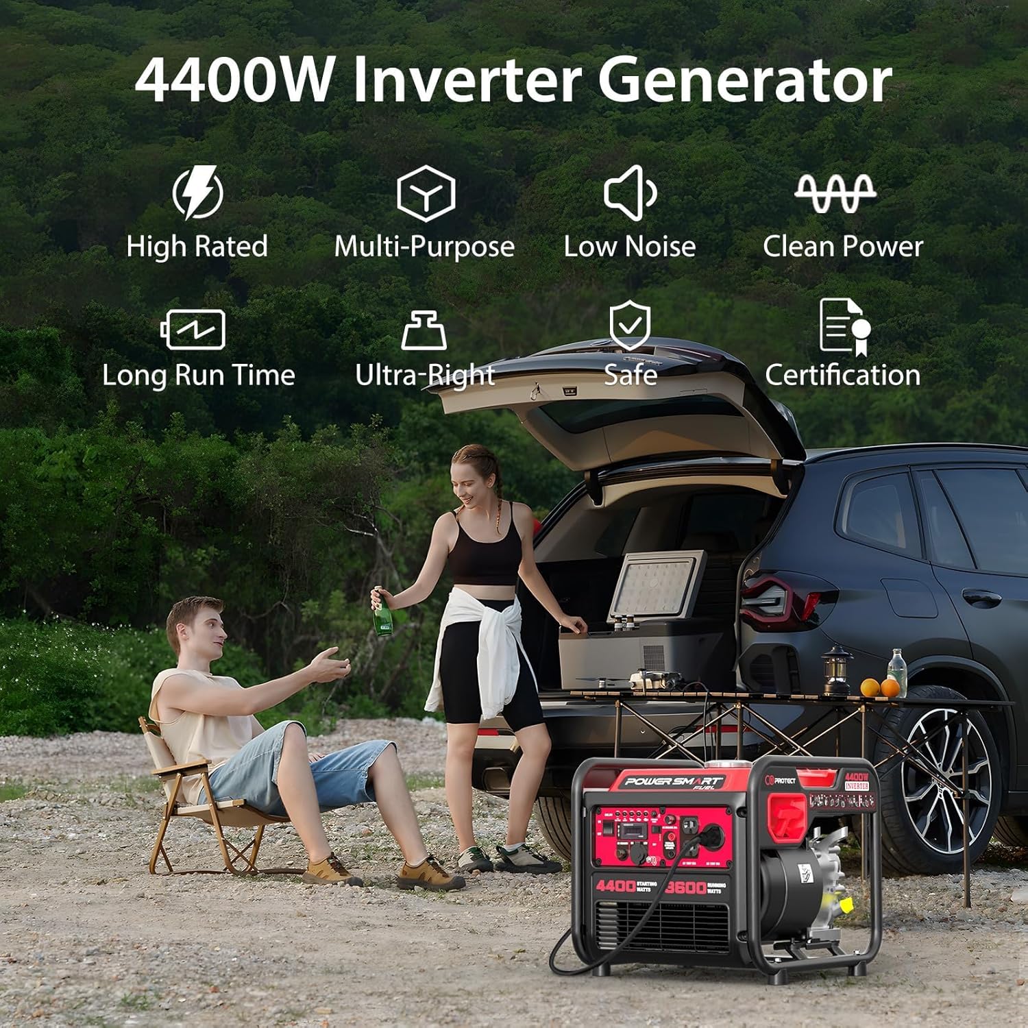 PowerSmart 4400-Watt Portable Inverter Gas Generator - Image 5