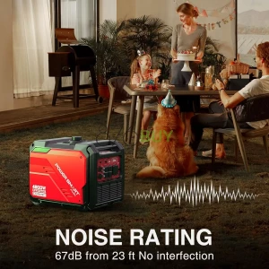 PowerSmart 4800-Watt Portable Inverter Generator with Wheels Handle Kit