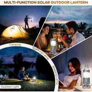 SZJIEIFR Solar Camping Lanterns with Fan
