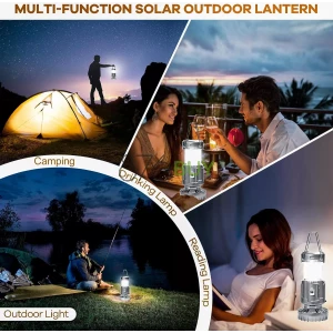 SZJIEIFR Solar Camping Lanterns with Fan