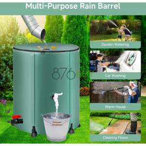 53 Gallon Portable Rainwater Collect System Water Tank to Collect Rainwater