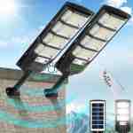 FOWSEEK 2 Pack Solar Street Lights 12000 Lumen with Motion Sensor